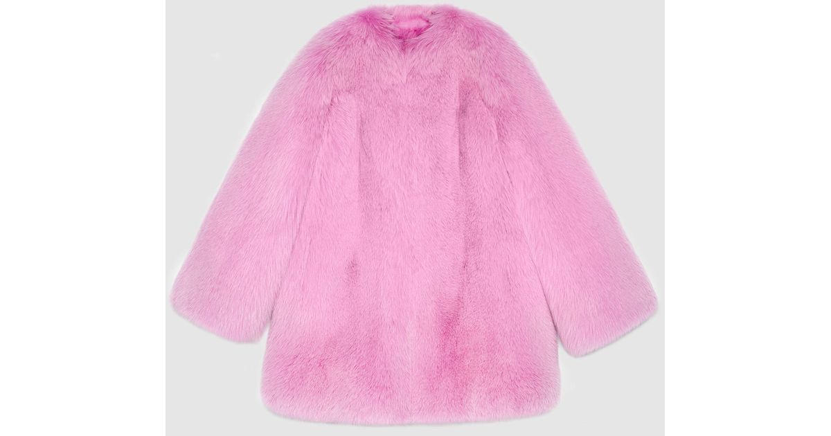 gucci fox fur coat