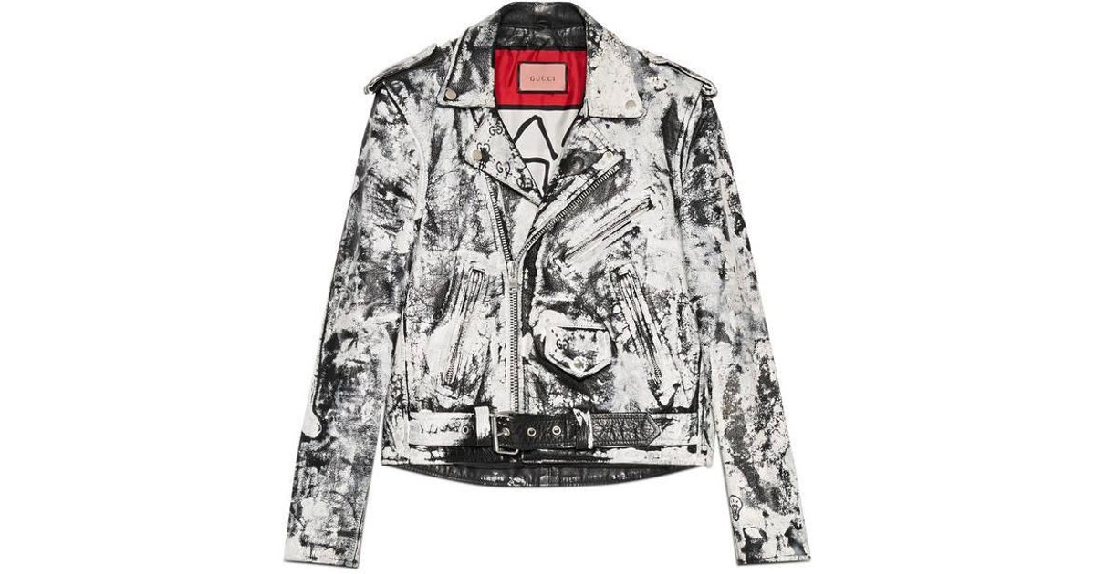 gucci ghost leather jacket