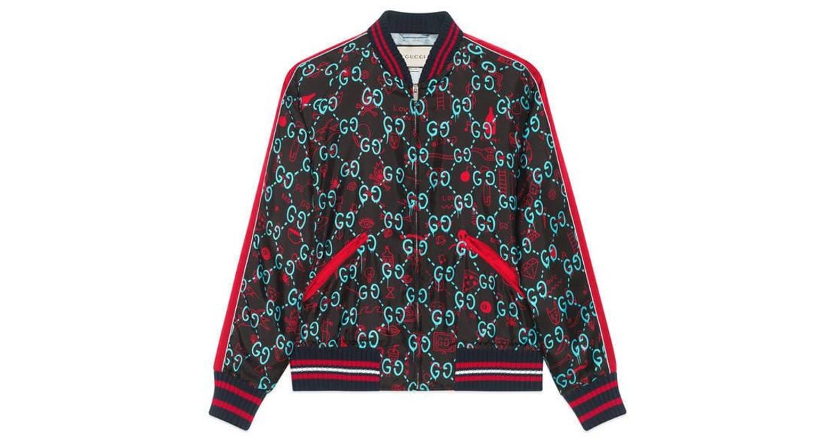 gucci ghost star bomber jacket