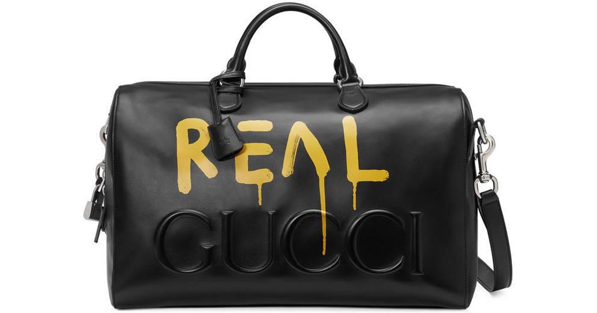 Gucci Leather Ghost Duffle in Black for 