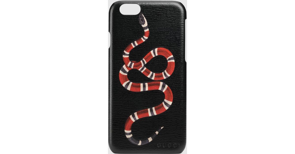 Gucci Snake Print Iphone 6 Case in Black | Lyst