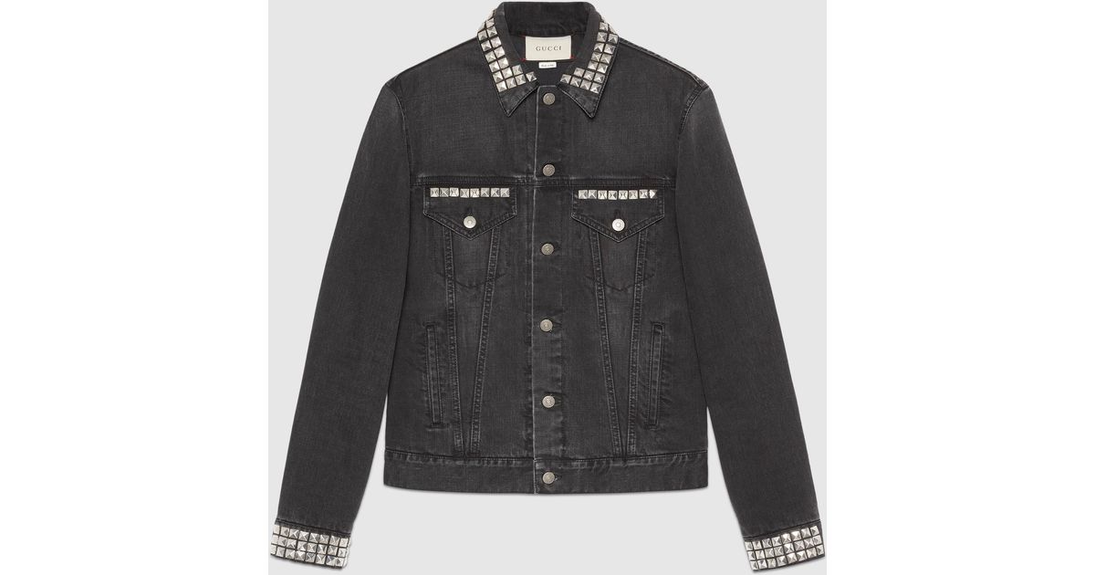 gucci black denim jacket