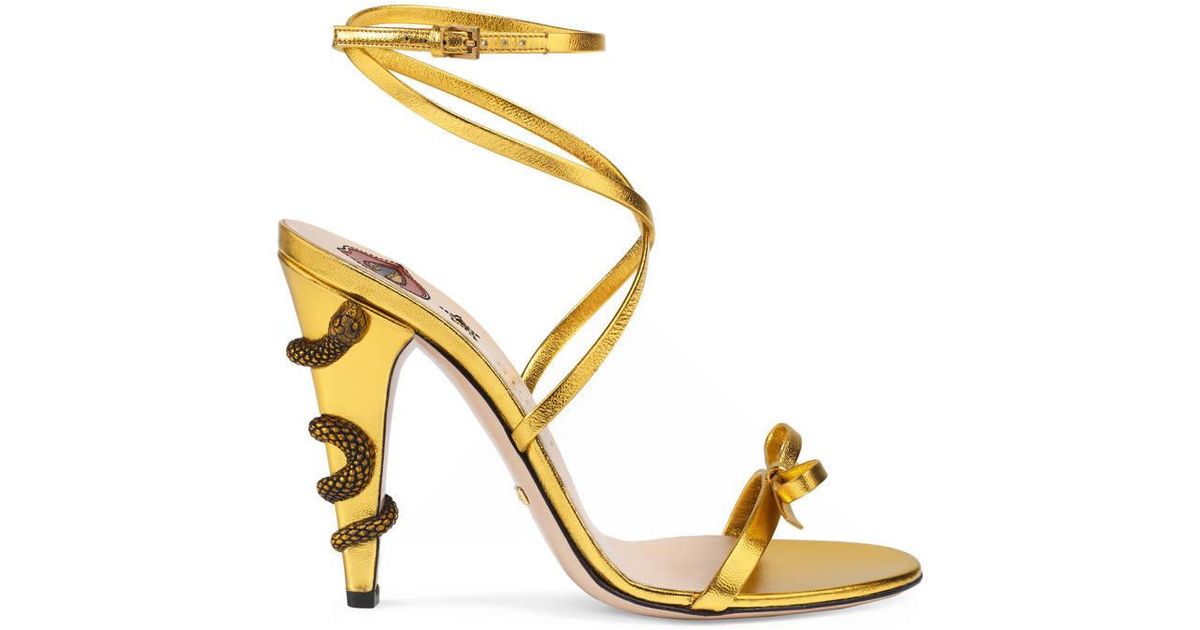 gucci snake sandal heels