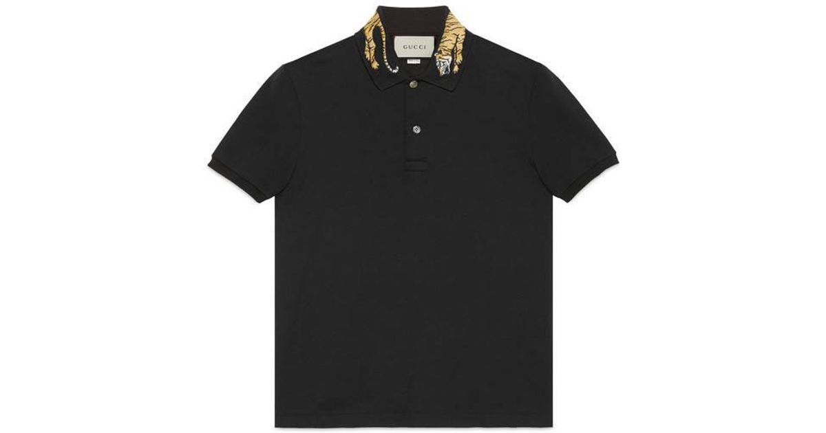 gucci tiger polo shirt
