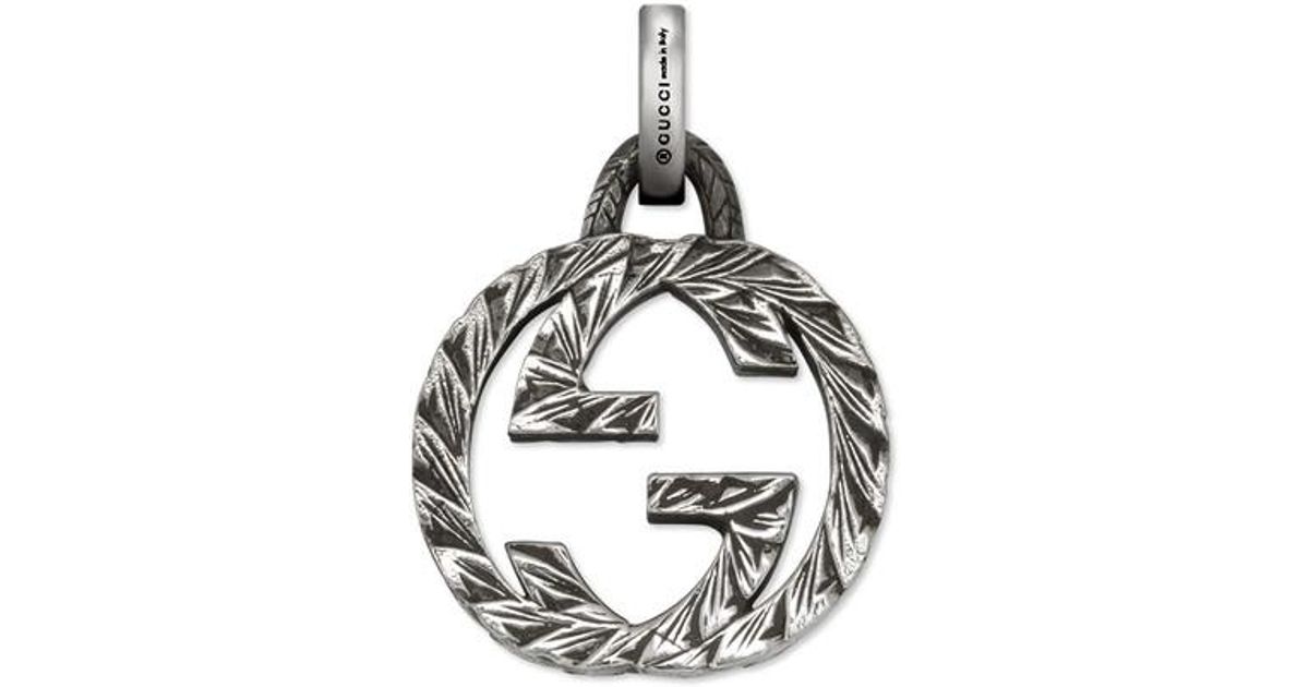 Gucci Interlocking G Charm In Silver in 