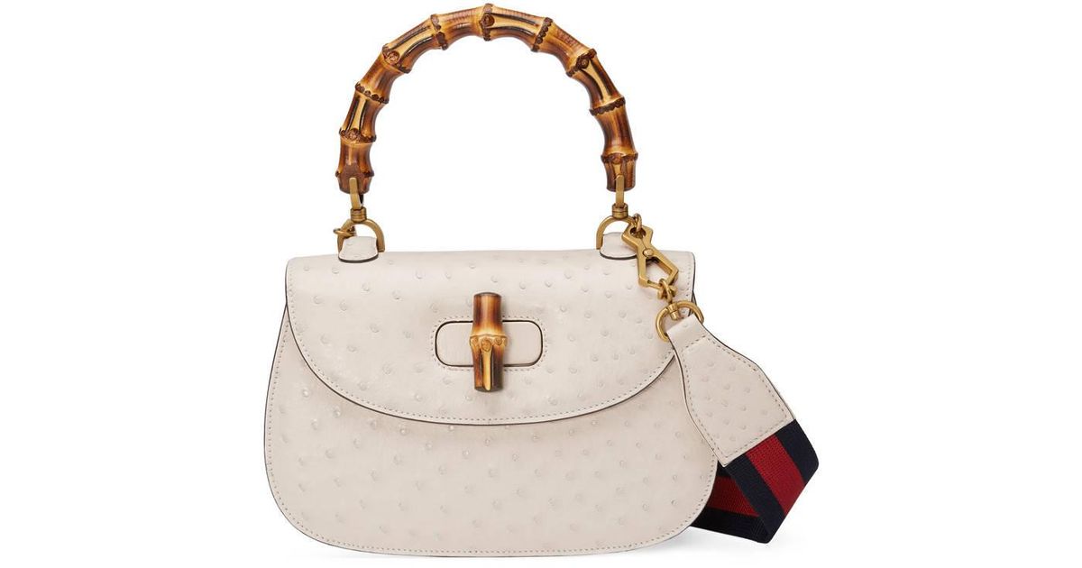 White Handbag Gucci with a Bird