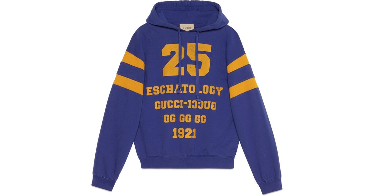 Gucci Sweatshirt With '25 Eschatology And Blind For Love 1921 ' Print in  Blue for Men | Lyst