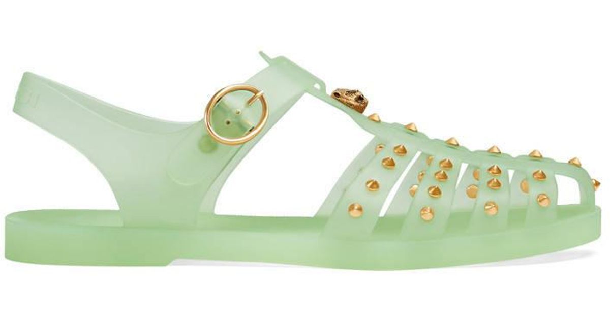 gucci lime green sandals