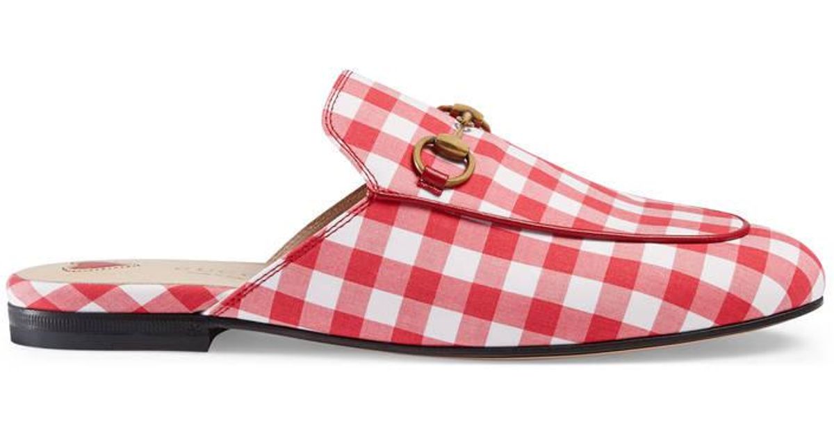 gucci red princetown slipper