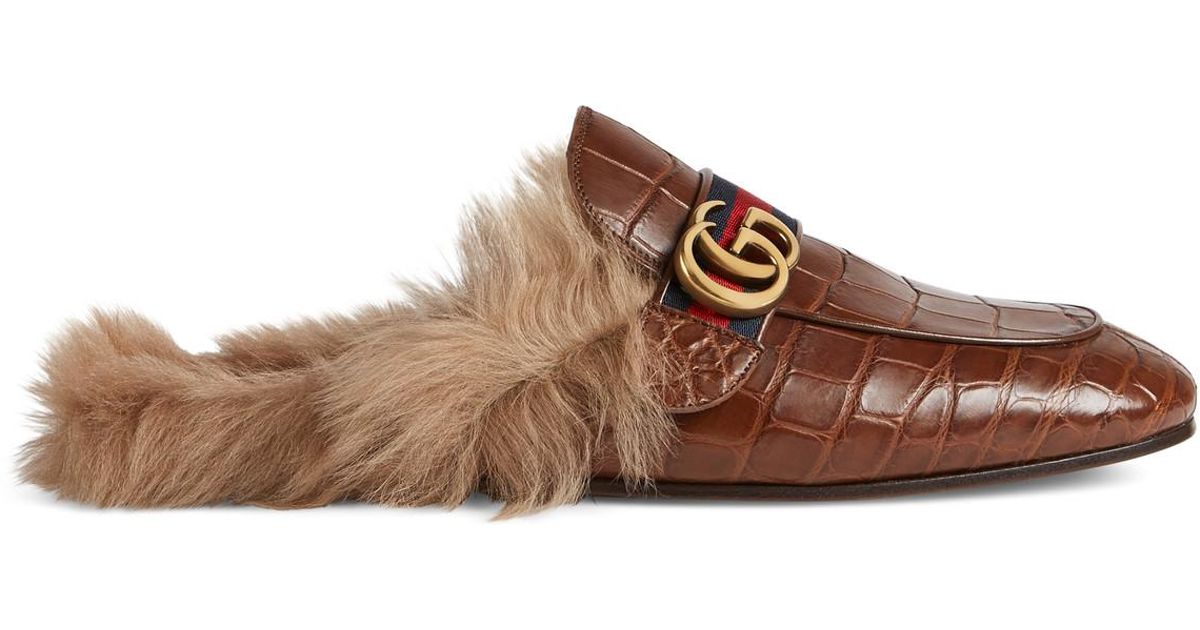gucci crocodile slippers