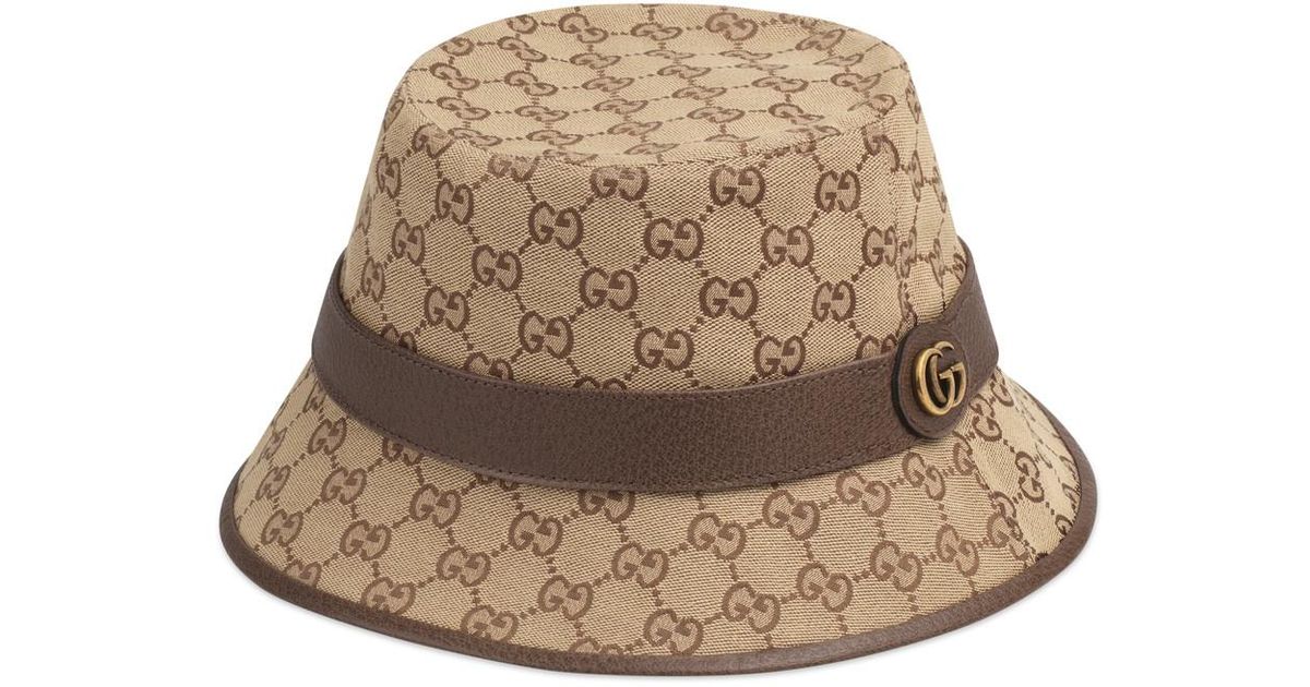 gucci canvas fedora