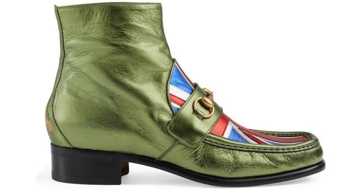 green gucci boots