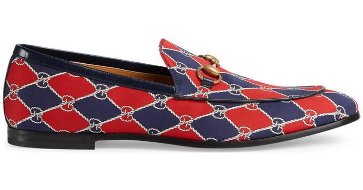gucci print loafers