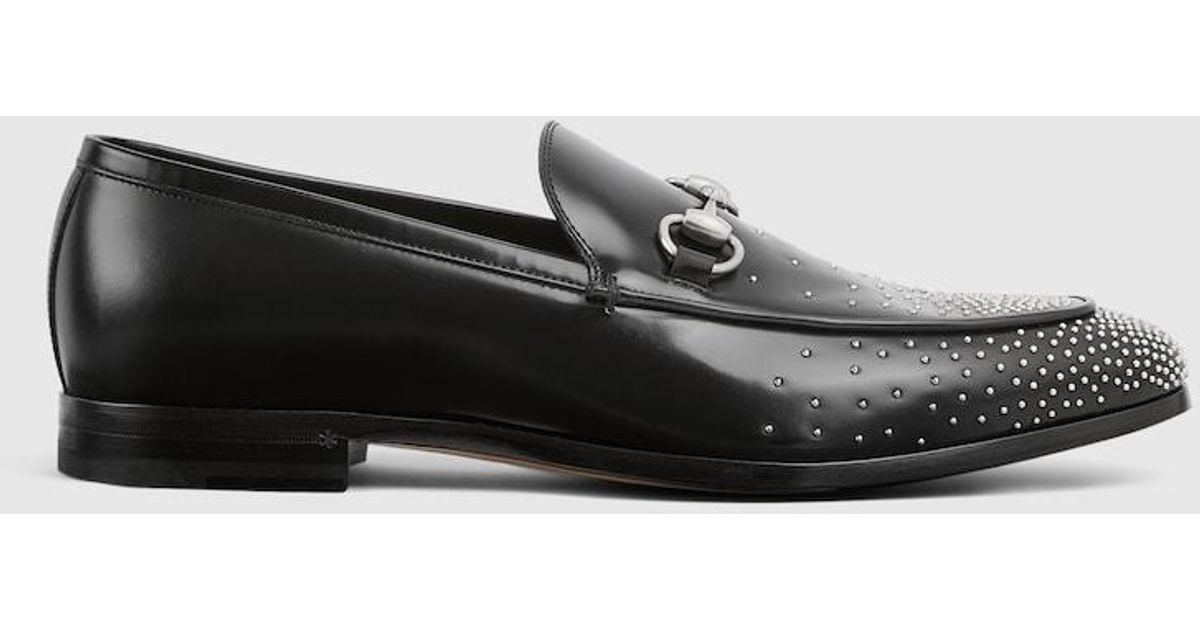 Gucci Studded Horsebit Leather Low Cut Shoes Loafers Black GUCCI Horsebit-embellished leather loafers | NET-A-PORTER main image 3