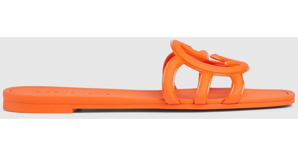 gucci-Orange-Sandales-A-Motif-