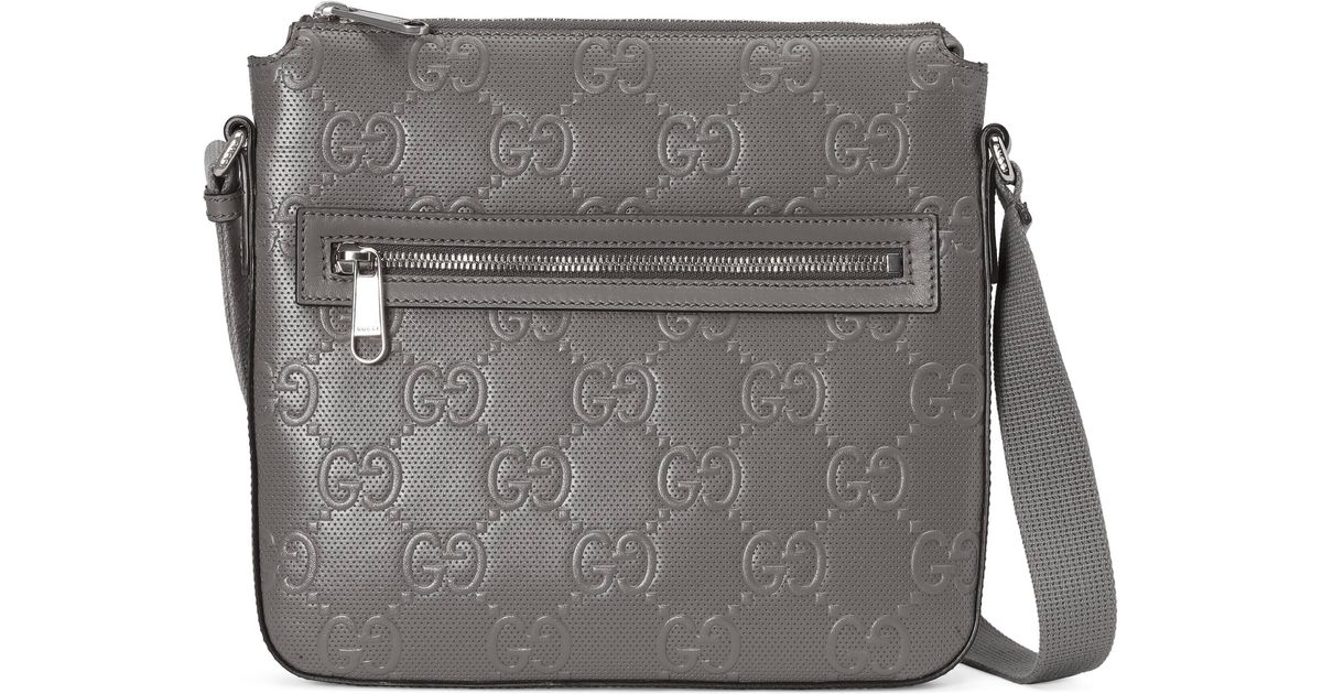 gg embossed messenger bag