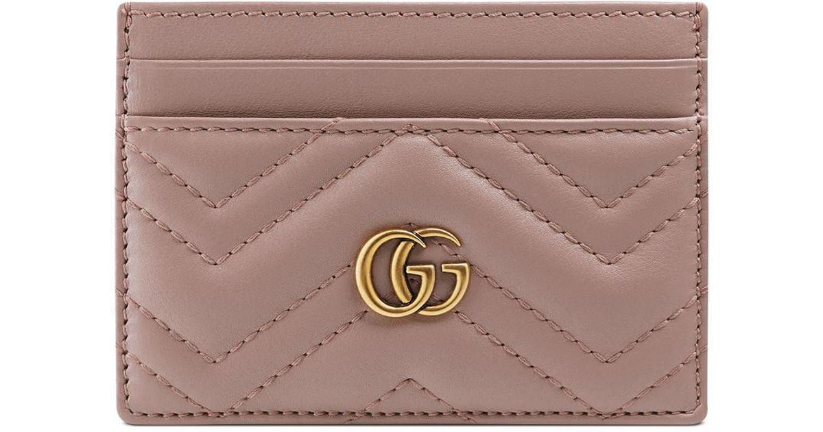 gucci marmont card case pink
