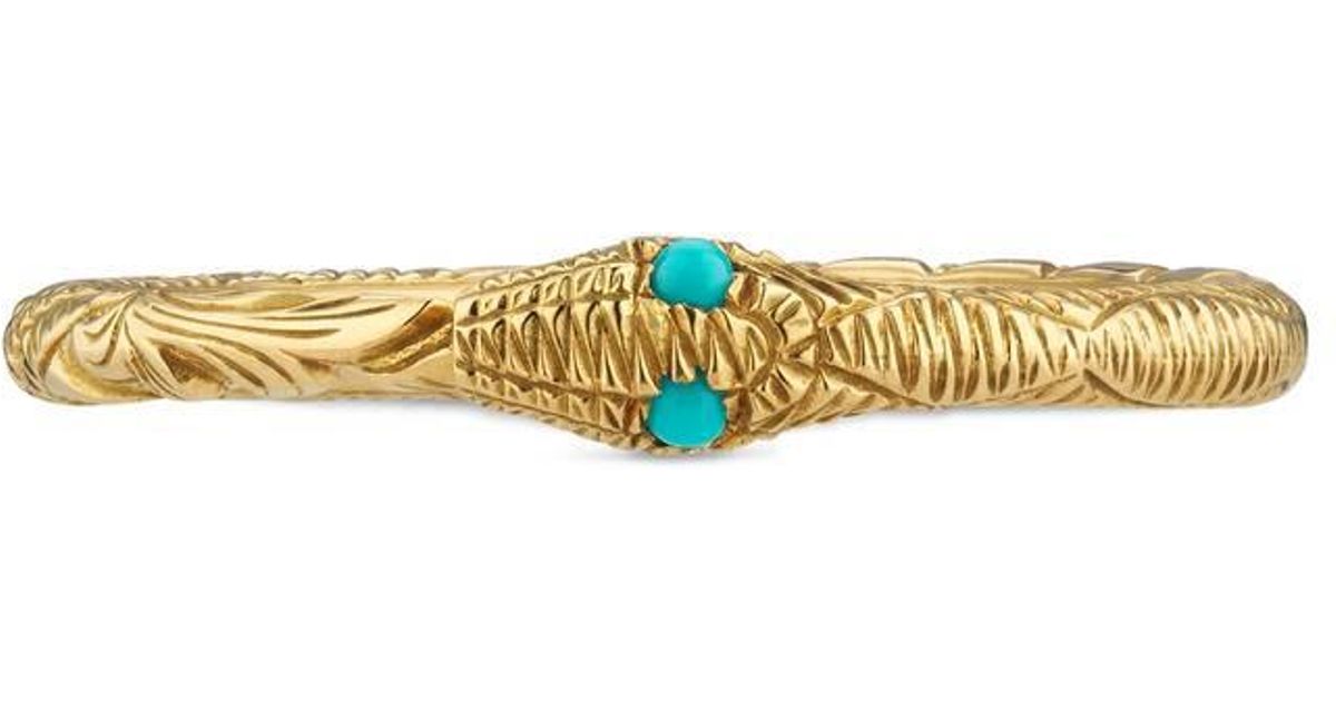 Gucci Ouroboros Ring In Gold in Metallic - Lyst