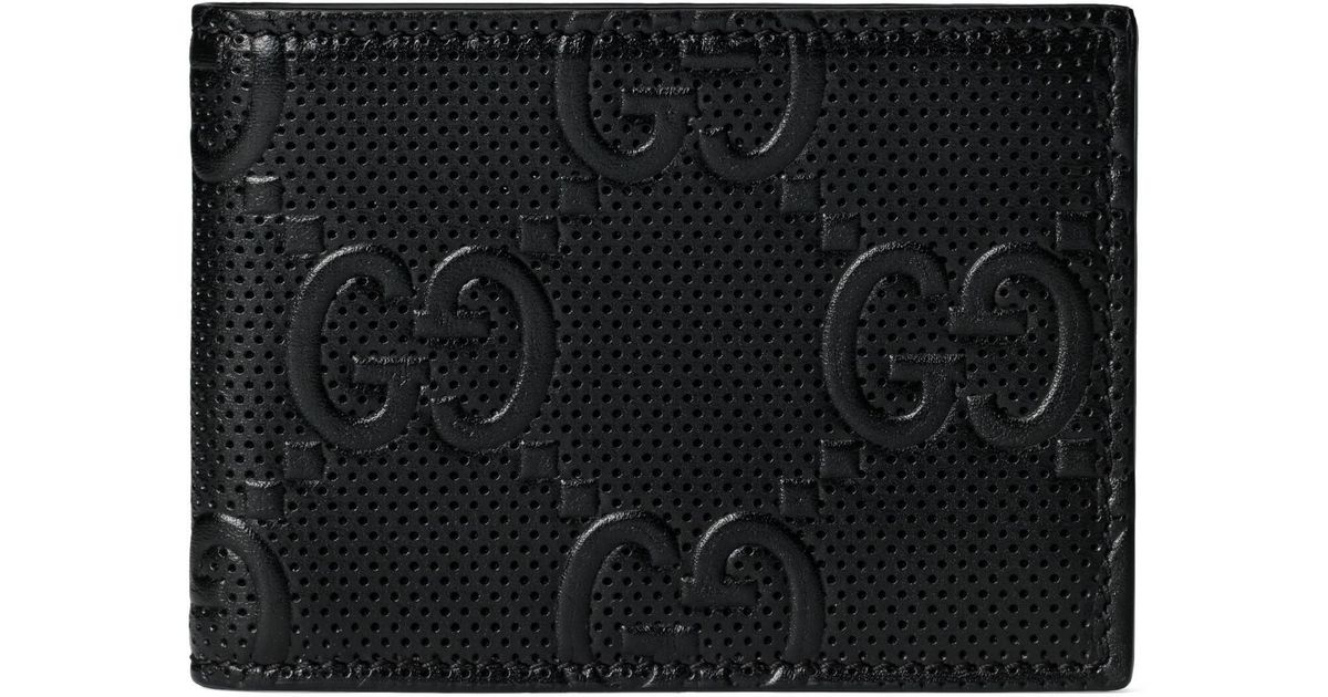 Gucci Leather GG Embossed Bifold Wallet in Black for Men Lyst
