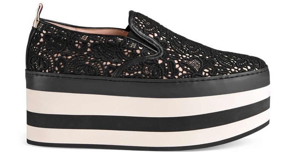 gucci lace platform sneakers