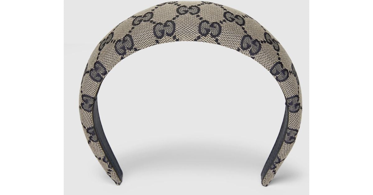 GUCCI GGキャンバス ヘアバンド Gucci GGキャンバス ヘアバンド, ブルー ブルー | Lyst
