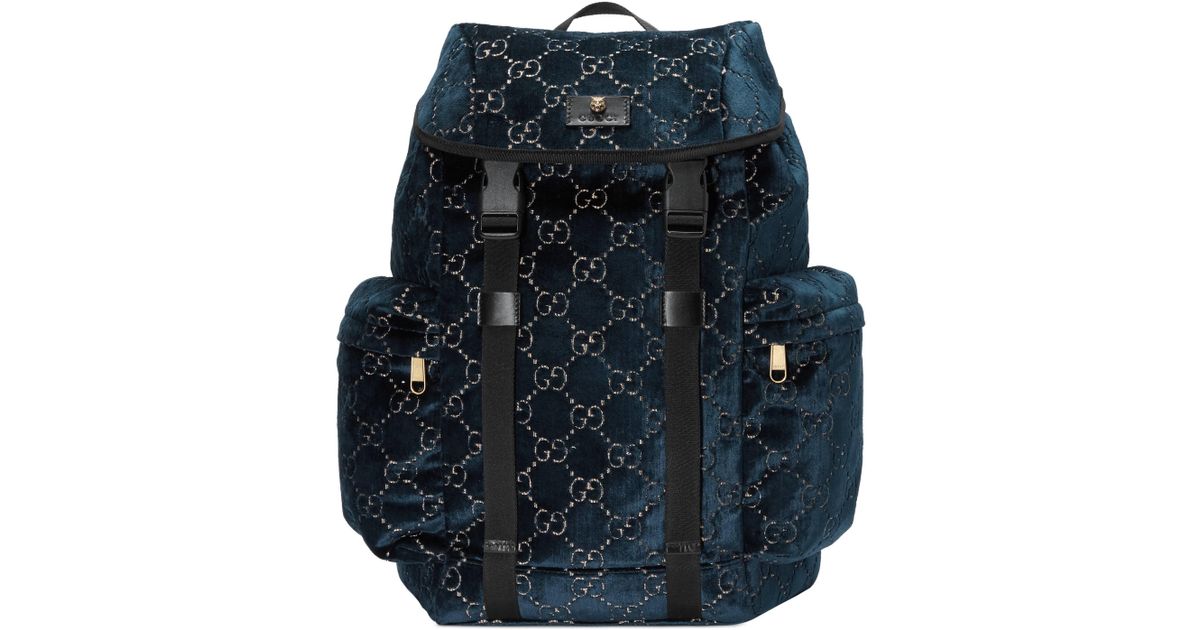 gg velvet backpack
