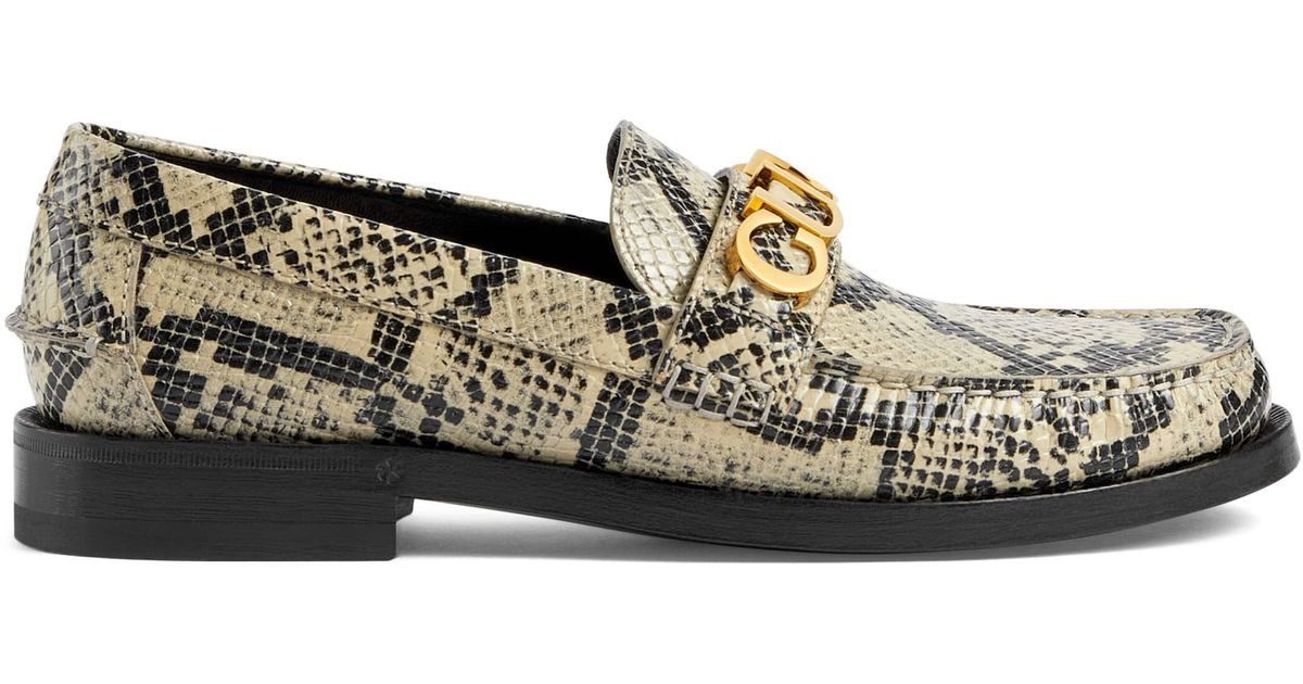 gucci python loafer