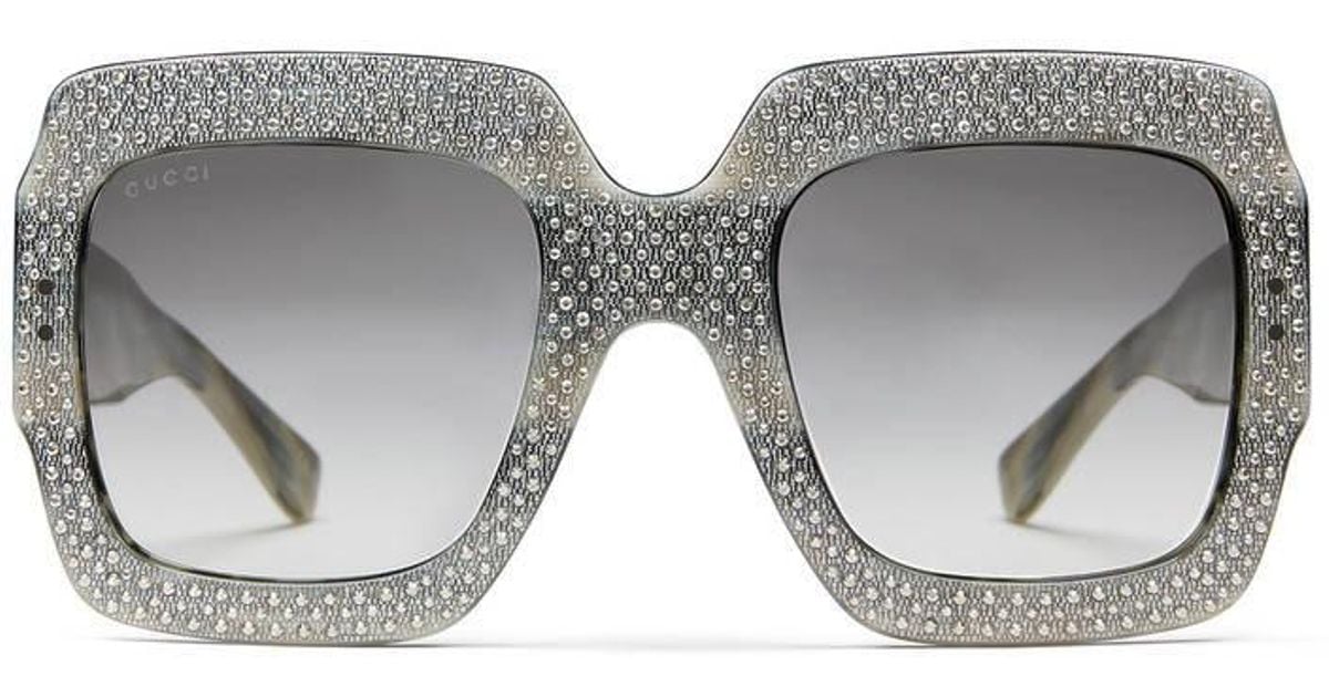 gucci 56mm oversize square sunglasses