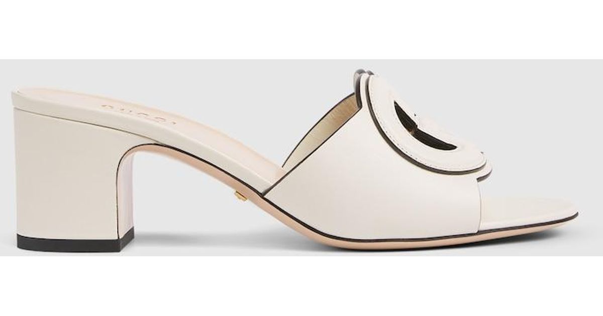 【関税&送料込】Gucci Sandalo Con Incrocio Gg Sandalo slider donna con Incrocio GG in pelle marrone