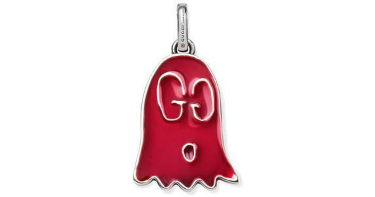 Gucci Ghost Charm In Silver in Silver , Red (Red) - Lyst
