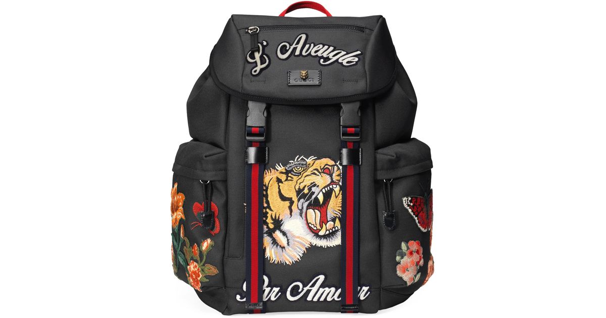 Zaino in tessuto tecnicoGucci in Tela da Uomo colore Nero | Lyst