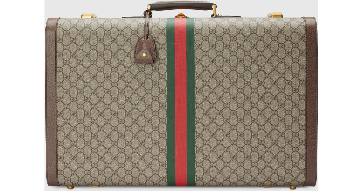 Gucci Savoy Large Suitcase in Metallic Lyst