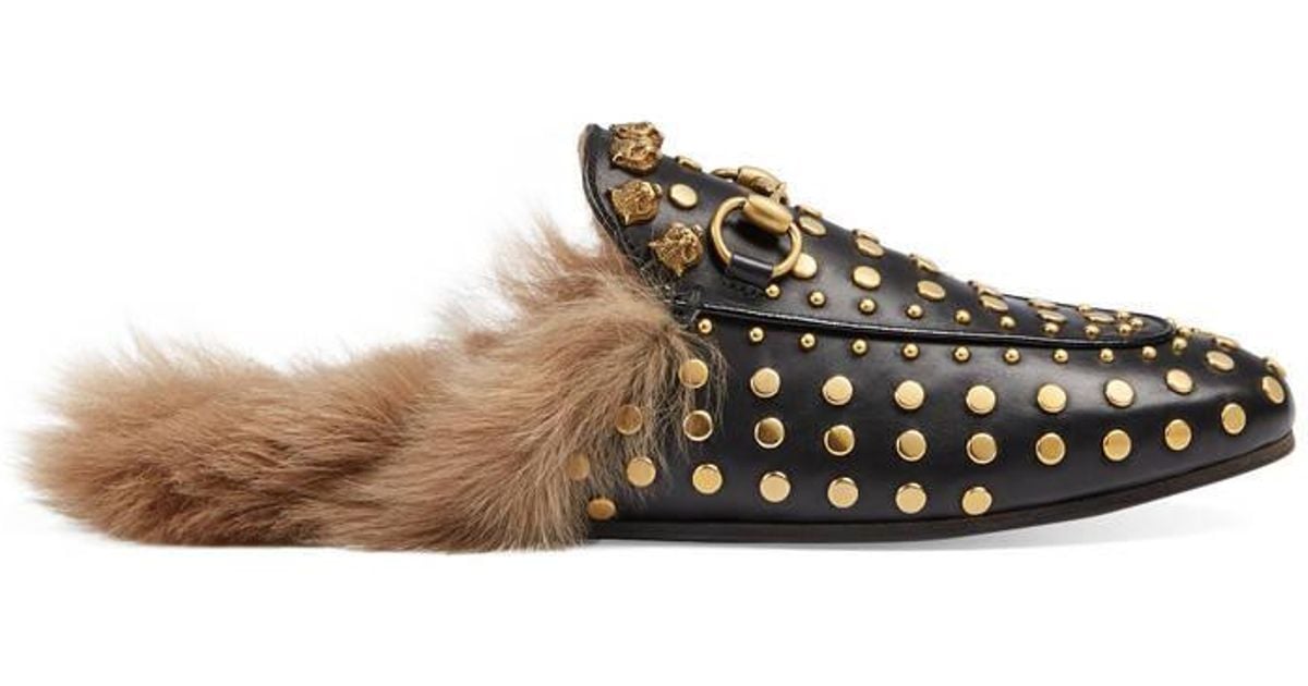 princetown fur slipper