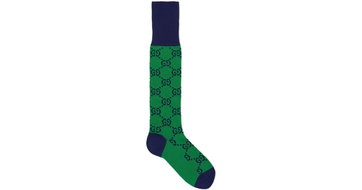 Top 66+ imagen green gucci socks