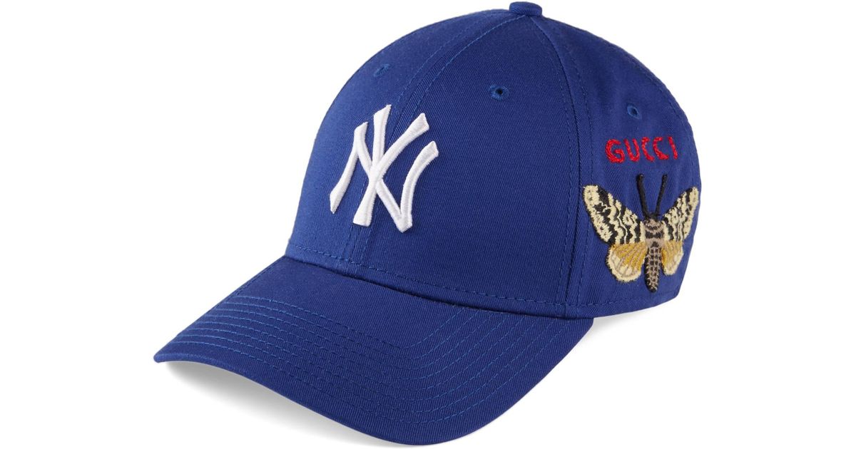 Baseball Cap With Ny Yankeestm Patch Gucci en coloris Bleu | Lyst