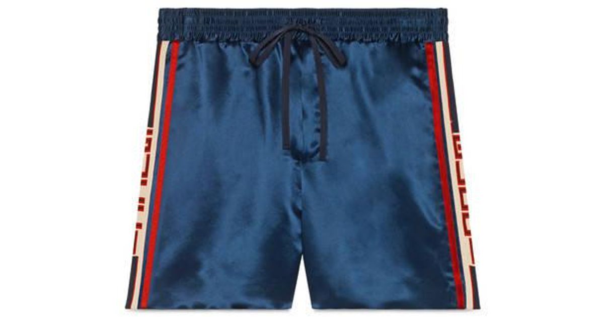 Gucci Acetate Shorts With Stripe in 
