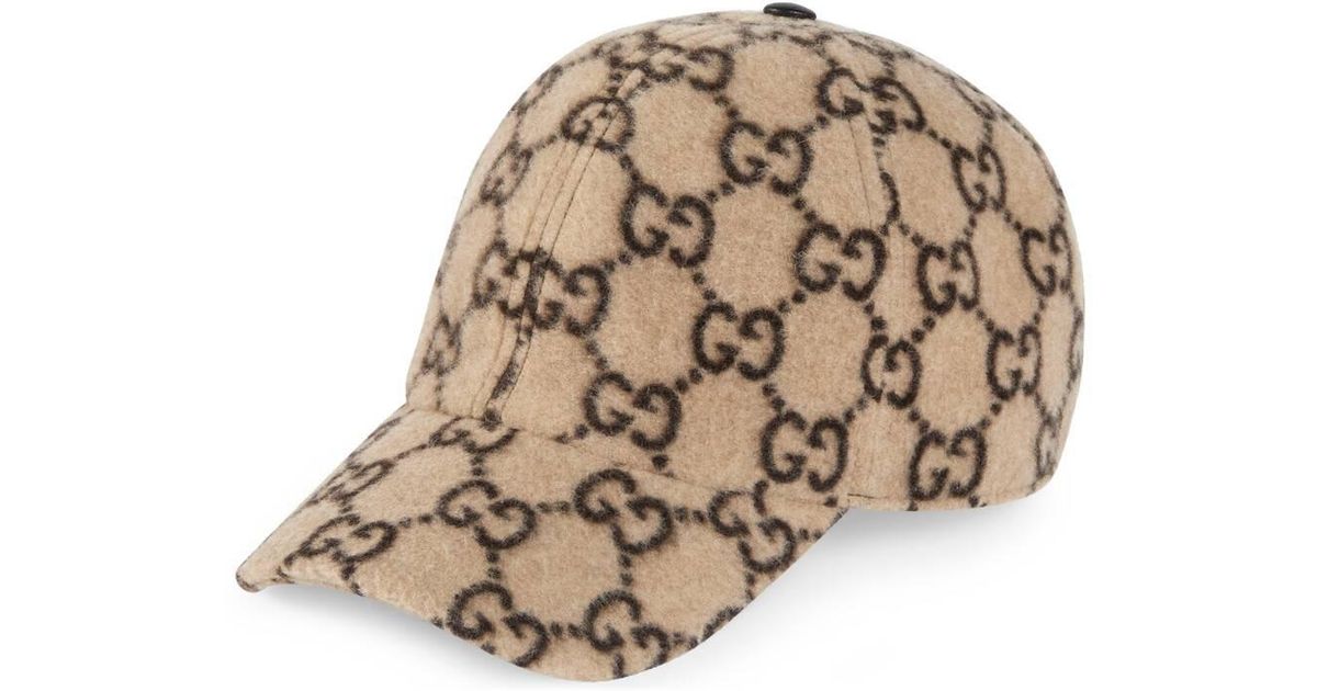 Gucci GG Wool Baseball Hat in Black for Men | Lyst