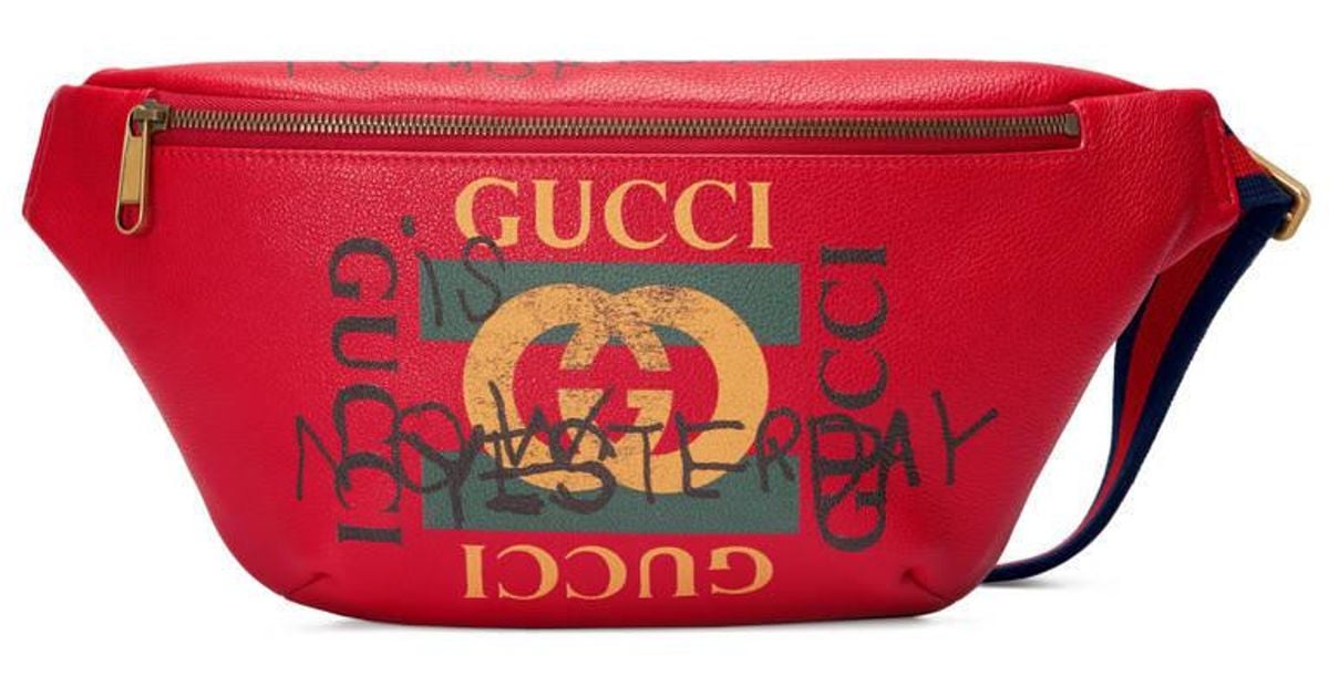 gucci bum bag red