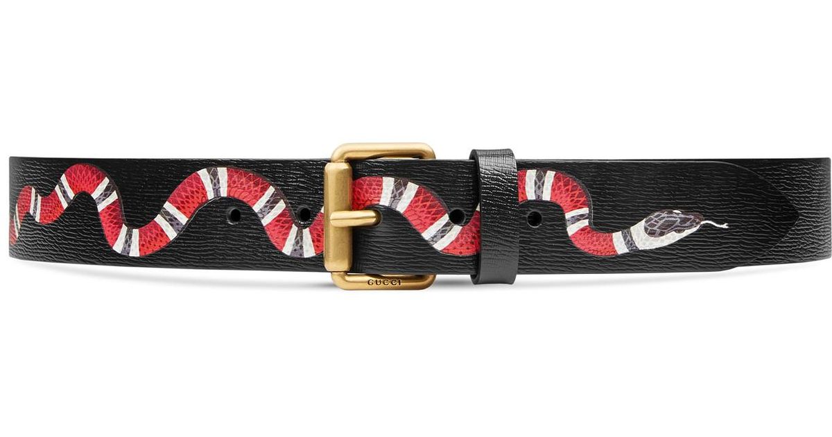leather belt with kingsnake