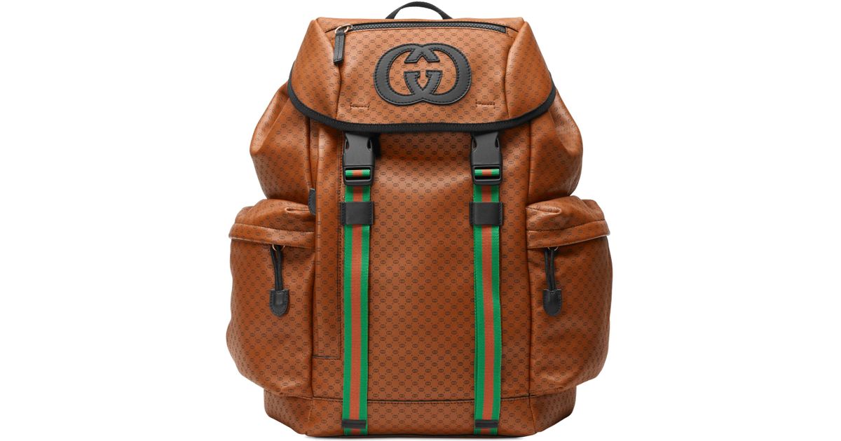 brown leather gucci backpack