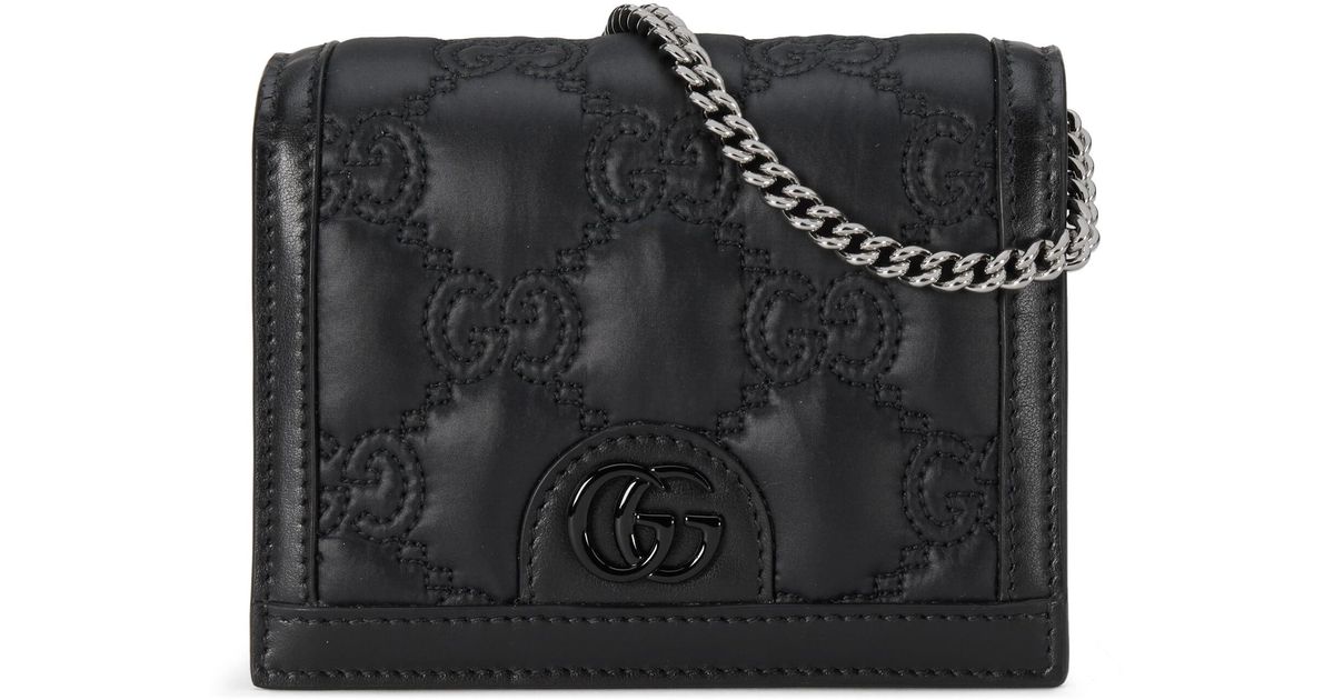 Gucci GG Matelass Mini Messenger Bag in Black Lyst