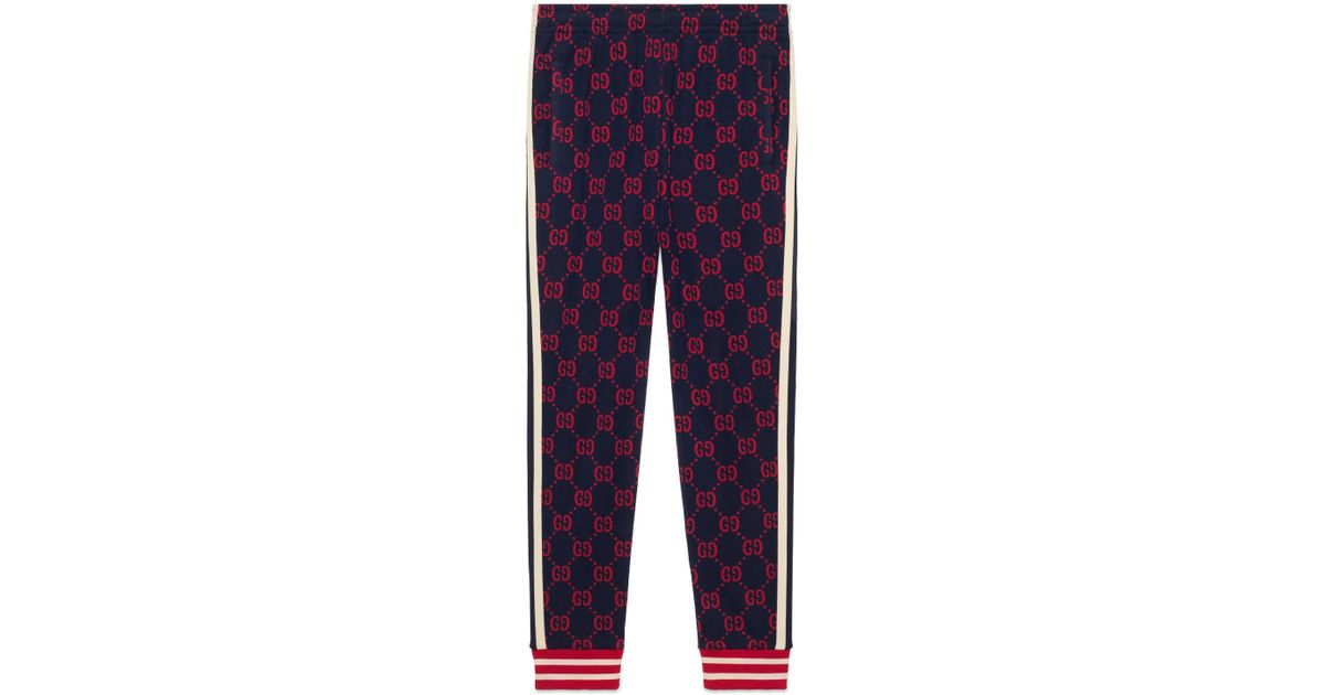 gucci gg jacquard jogging pants