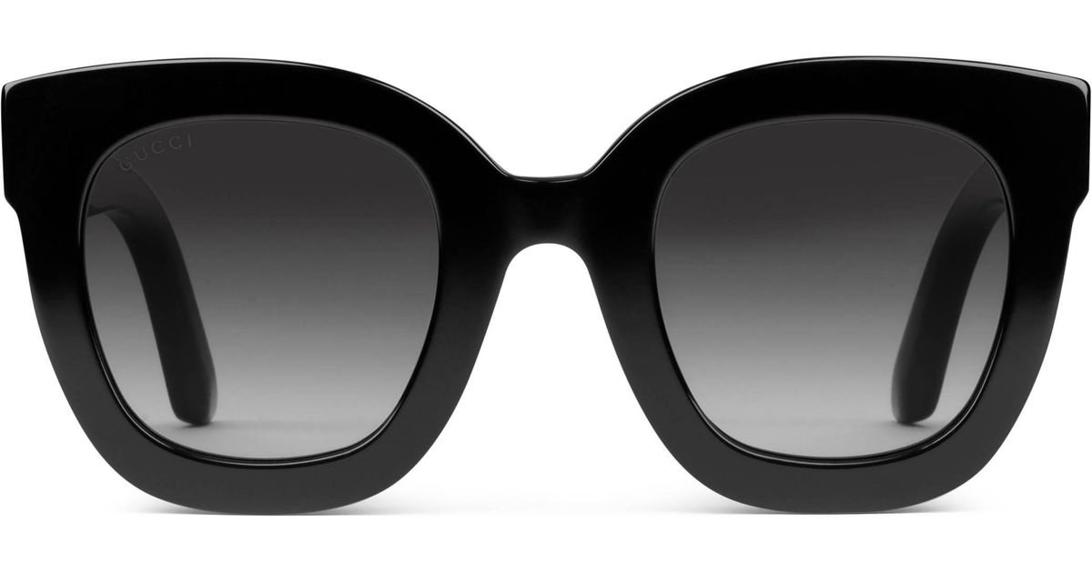 round frame acetate sunglasses gucci