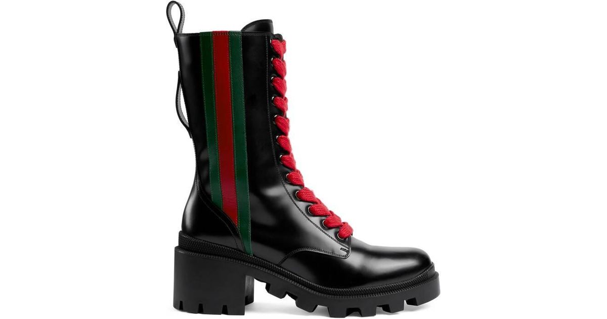 gucci leather ankle boots