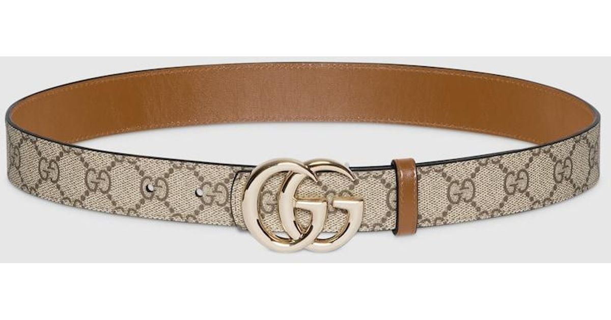 GUCCI ダブルG ワイドベルトベージュ ダブルG リバーシブル ワイドベルトベージュ GGスプリーム