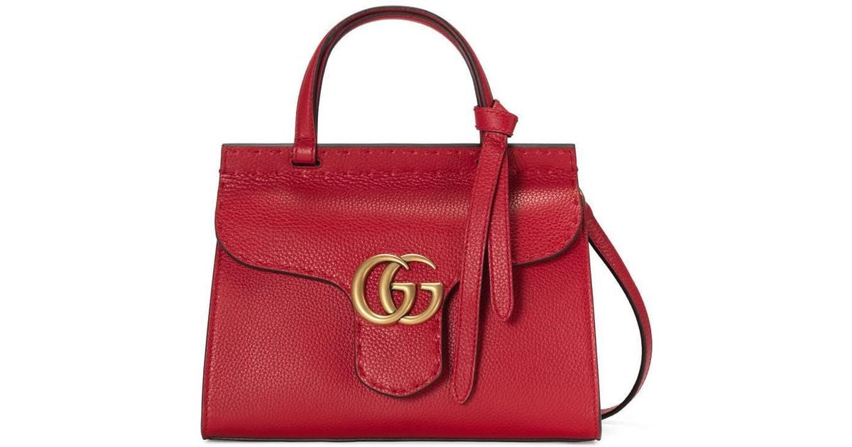 gucci leather top handle bag