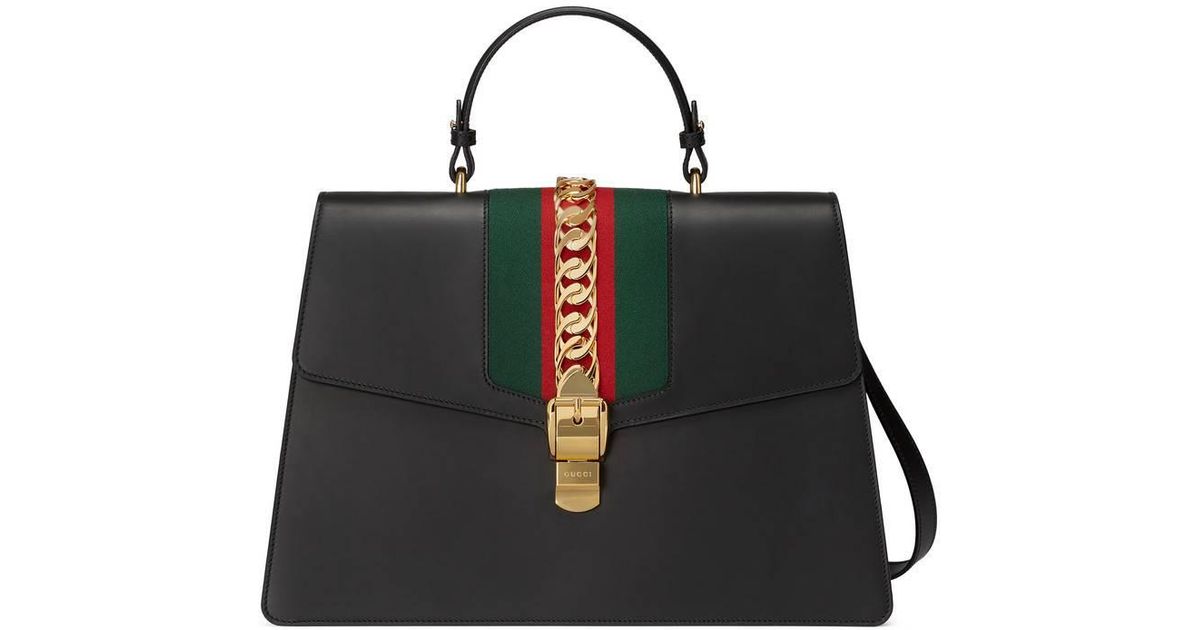 Gucci Sylvie Leather Maxi Top Handle 