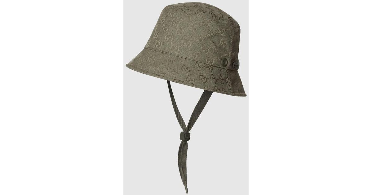 GUCCI GG logo bucket hat with tie Brand New Vintage Gucci Bucket Hat – GG Monogram, Cursive  main image 3