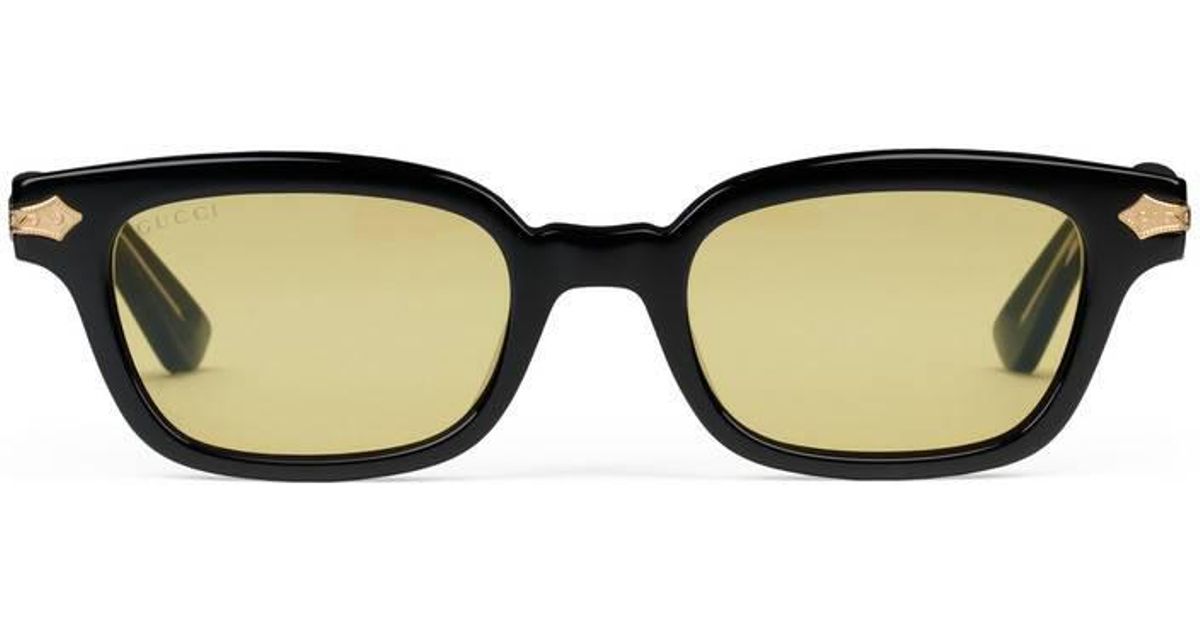 gucci black acetate sunglasses