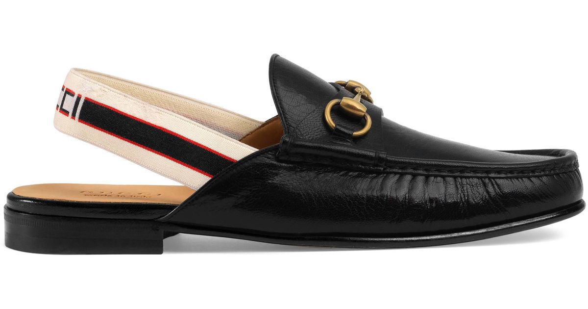horsebit gucci stripe slingback slipper